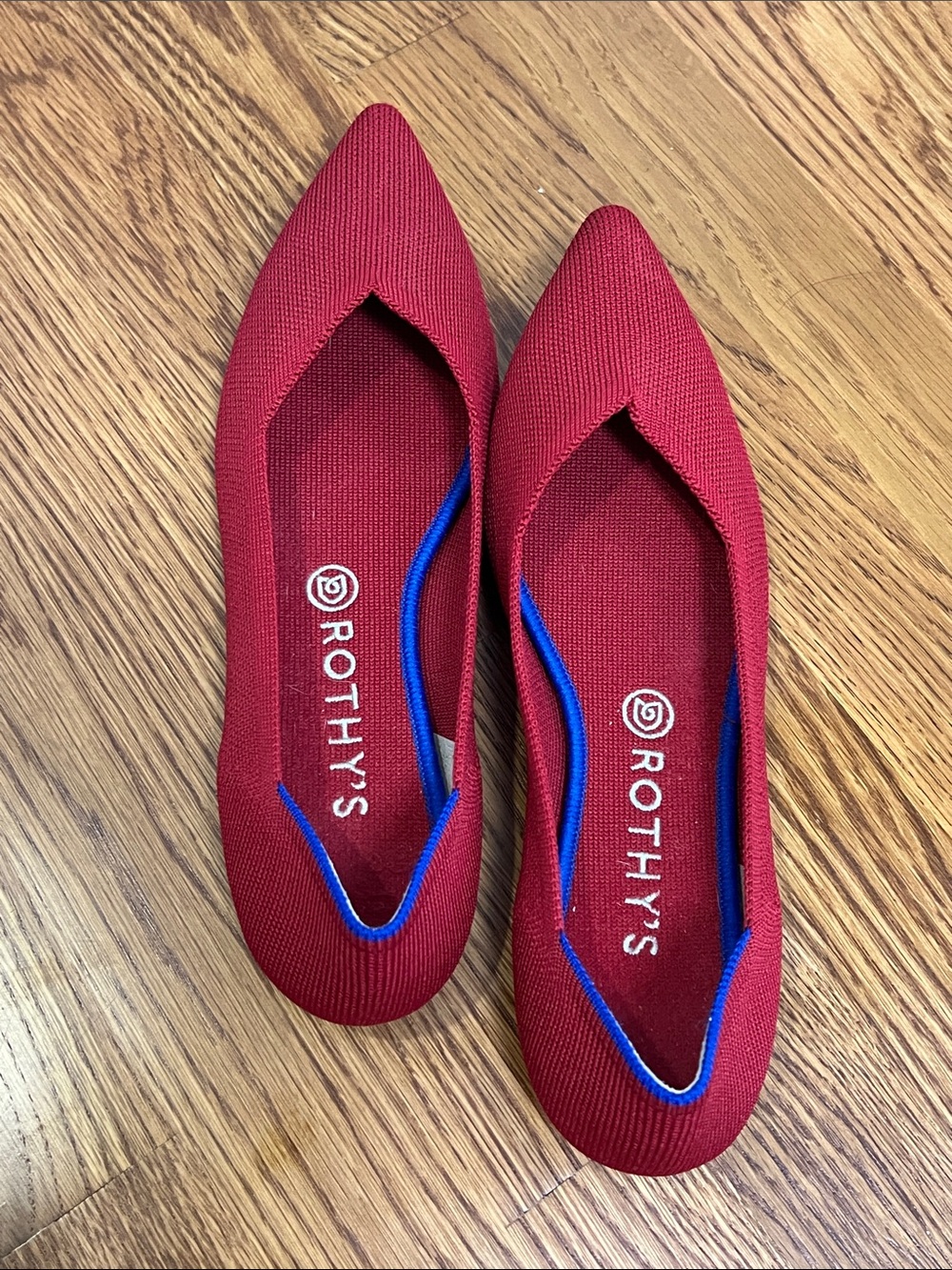 Rothy’s Red Pointed Toe Women's Ballet Flats - size 10 - Picture 6 of 7